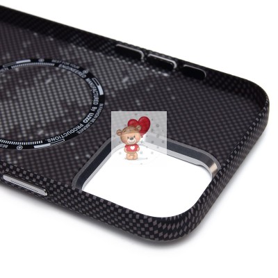 Чехол-накладка для Apple iPhone 16 Pro Max - (136) (черный/серый) Luxo Creative PC