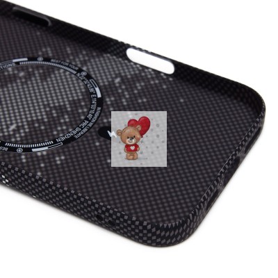 Чехол-накладка для Apple iPhone 16 Pro Max - (136) (черный/серый) Luxo Creative PC