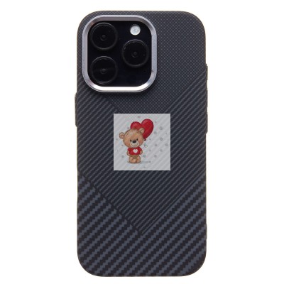 Чехол-накладка для Apple iPhone 16 Pro - (124) (черный) Luxo Creative PC Чехол-накладка для Apple iPhone 16 Pro - (124) (черный) Luxo Creative PC