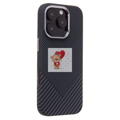 Чехол-накладка для Apple iPhone 16 Pro - (124) (черный) Luxo Creative PC