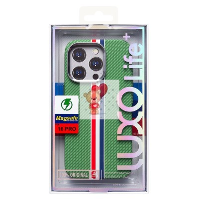 Чехол-накладка для Apple iPhone 16 Pro - (131) (зеленый/многоцветный) Luxo Creative PC