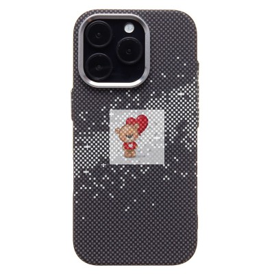 Чехол-накладка для Apple iPhone 16 Pro - (136) (черный/серый) Luxo Creative PC