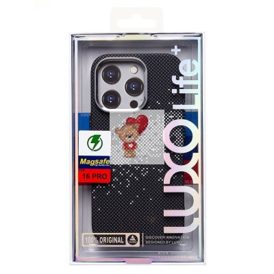 Чехол-накладка для Apple iPhone 16 Pro - (136) (черный/серый) Luxo Creative PC