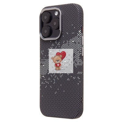 Чехол-накладка для Apple iPhone 16 Pro - (136) (черный/серый) Luxo Creative PC