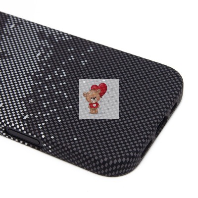 Чехол-накладка для Apple iPhone 16 Pro - (136) (черный/серый) Luxo Creative PC