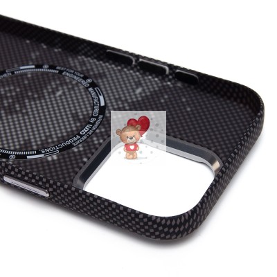 Чехол-накладка для Apple iPhone 16 Pro - (136) (черный/серый) Luxo Creative PC