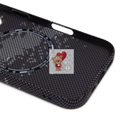 Чехол-накладка для Apple iPhone 16 Pro - (136) (черный/серый) Luxo Creative PC