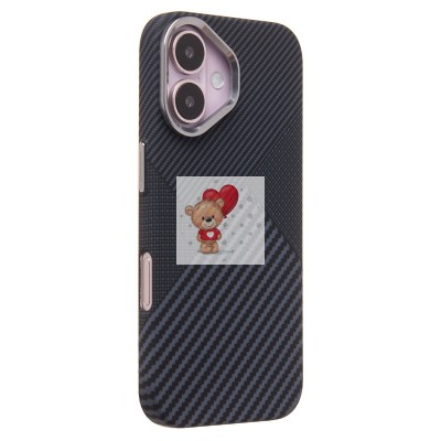 Чехол-накладка для Apple iPhone 16 - (122) (черный) Luxo Creative PC