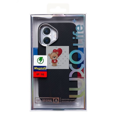 Чехол-накладка для Apple iPhone 16 - (123) (черный) Luxo Creative PC