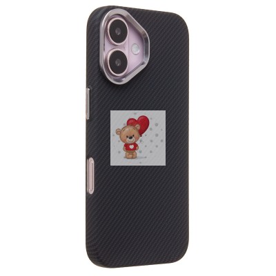 Чехол-накладка для Apple iPhone 16 - (123) (черный) Luxo Creative PC