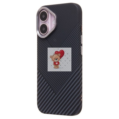 Чехол-накладка для Apple iPhone 16 - (124) (черный) Luxo Creative PC