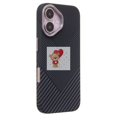 Чехол-накладка для Apple iPhone 16 - (124) (черный) Luxo Creative PC