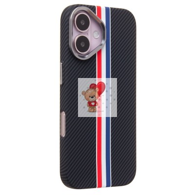 Чехол-накладка для Apple iPhone 16 - (129) (черный/многоцветный) Luxo Creative PC