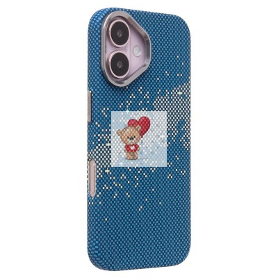 Чехол-накладка для Apple iPhone 16 - (135) (синий/зеленый) Luxo Creative PC Чехол-накладка для Apple iPhone 16 - (135) (синий/зеленый) Luxo Creative PC