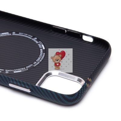 Чехол-накладка для Apple iPhone 11 - (121) (черный/синий) Luxo Creative PC