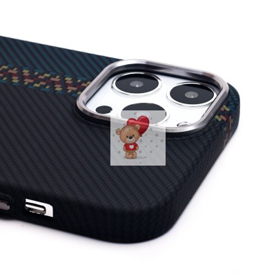 Чехол-накладка для Apple iPhone 13 Pro Max - (121) (черный/синий) Luxo Creative PC