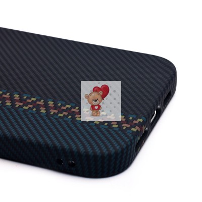 Чехол-накладка для Apple iPhone 13 Pro Max - (121) (черный/синий) Luxo Creative PC