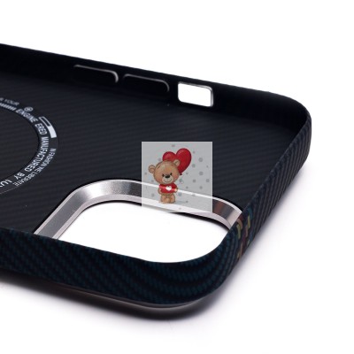 Чехол-накладка для Apple iPhone 13 Pro Max - (121) (черный/синий) Luxo Creative PC