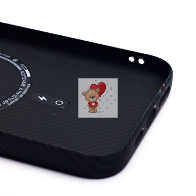 Чехол-накладка для Apple iPhone 13 Pro Max - (121) (черный/синий) Luxo Creative PC