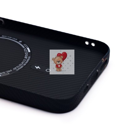 Чехол-накладка для Apple iPhone 14 - (121) (черный/синий) Luxo Creative PC