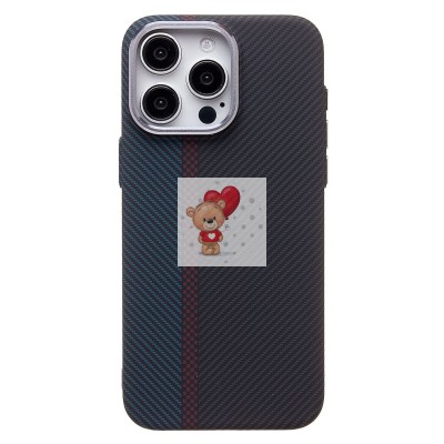 Чехол-накладка для Apple iPhone 15 Pro Max - (120) (тех.уп.) (черный/синий) Luxo Creative PC Чехол-накладка для Apple iPhone 15 Pro Max - (120) (тех.уп.) (черный/синий) Luxo Creative PC