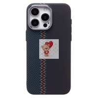 Чехол-накладка для Apple iPhone 15 Pro Max - (121) (тех. уп.) (черный/синий) Luxo Creative PC