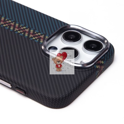 Чехол-накладка для Apple iPhone 15 Pro Max - (121) (тех. уп.) (черный/синий) Luxo Creative PC