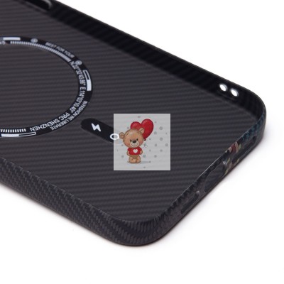 Чехол-накладка для Apple iPhone 15 Pro Max - (121) (тех. уп.) (черный/синий) Luxo Creative PC