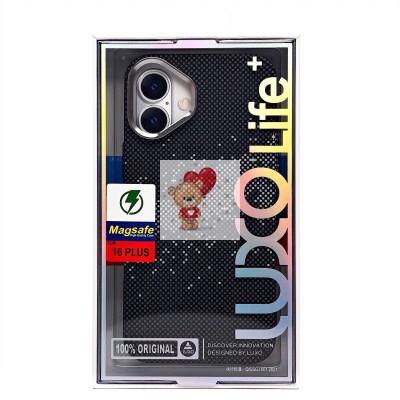 Чехол-накладка для Apple iPhone 16 Plus - (136) (черный/серый) Luxo Creative PC