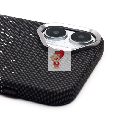 Чехол-накладка для Apple iPhone 16 Plus - (136) (черный/серый) Luxo Creative PC