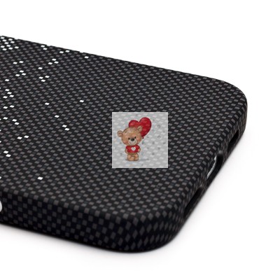 Чехол-накладка для Apple iPhone 16 Plus - (136) (черный/серый) Luxo Creative PC