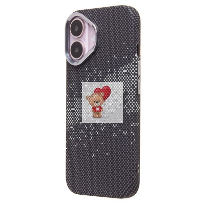 Чехол-накладка для Apple iPhone 16 - (136) (черный/серый) Luxo Creative PC