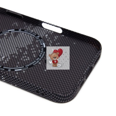 Чехол-накладка для Apple iPhone 16 - (136) (черный/серый) Luxo Creative PC