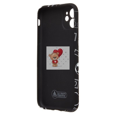 Чехол-накладка для Apple iPhone 11 - (140) (черный) Luxo Creative