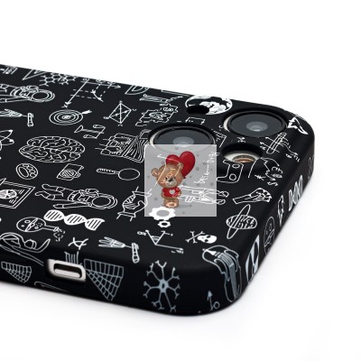 Чехол-накладка для Apple iPhone 14 - (141)  (черный) Luxo Creative