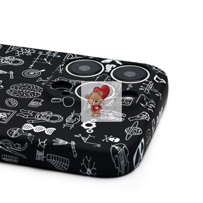 Чехол-накладка для Apple iPhone 15 Pro - (141) (черный) Luxo Creative Чехол-накладка для Apple iPhone 15 Pro - (141) (черный) Luxo Creative