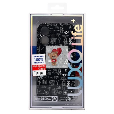 Чехол-накладка для Apple iPhone 16 - (141) (черный) Luxo Creative Чехол-накладка для Apple iPhone 16 - (141) (черный) Luxo Creative