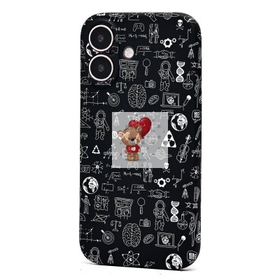 Чехол-накладка для Apple iPhone 16 - (141) (черный) Luxo Creative Чехол-накладка для Apple iPhone 16 - (141) (черный) Luxo Creative