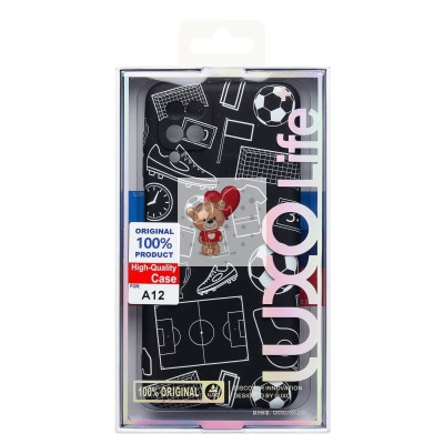 Чехол-накладка для Samsung Galaxy A12  (черный) Luxo Creative (140)