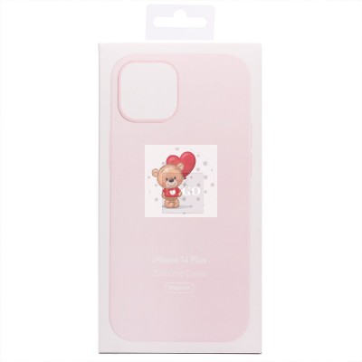 Чехол-накладка для Apple iPhone 14 Plus (светло-розовый) - SM003 SafeMag Soft Touch с анимацией