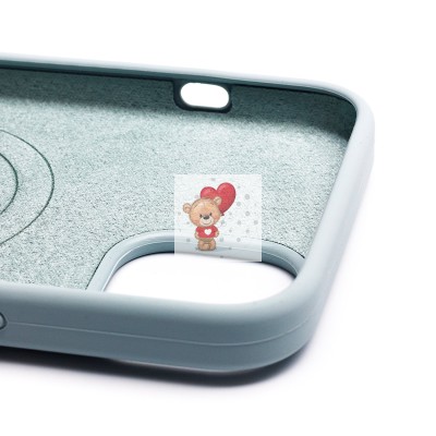 Чехол-накладка для Apple iPhone 14 Plus (мятный) - SM003 SafeMag Soft Touch с анимацией