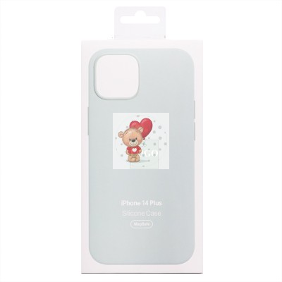 Чехол-накладка для Apple iPhone 14 Plus (мятный) - SM003 SafeMag Soft Touch с анимацией