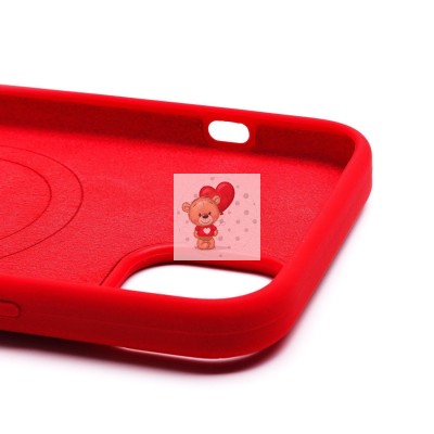 Чехол-накладка для Apple iPhone 14 Plus (красный) - SM003 SafeMag Soft Touch с анимацией