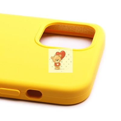 Чехол-накладка для Apple iPhone 12 (желтый) [ORG] Soft Touch