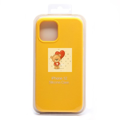 Чехол-накладка для Apple iPhone 12 (желтый) [ORG] Soft Touch