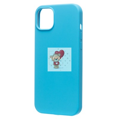 Чехол-накладка для Apple iPhone 14 Plus (голубой) [ORG] Soft Touch