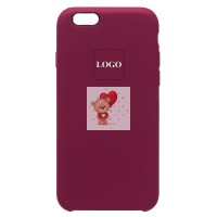 Чехол-накладка для Apple iPhone 6 (бордовый) [ORG] Soft Touch