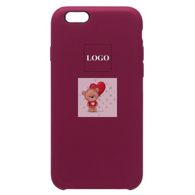 Чехол-накладка для Apple iPhone 6 (бордовый) [ORG] Soft Touch