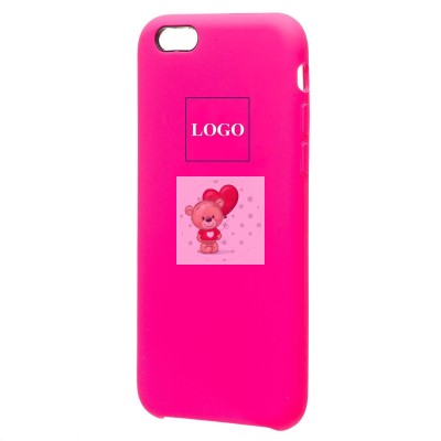 Чехол-накладка для Apple iPhone 6 (темно-розовый) [ORG] Soft Touch