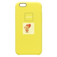 Чехол-накладка для Apple iPhone 6S (лимонный) [ORG] Soft Touch